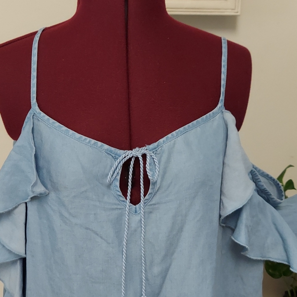 Rachel Roy Cold Shoulder Ruffle Top - Picture 5 of 10